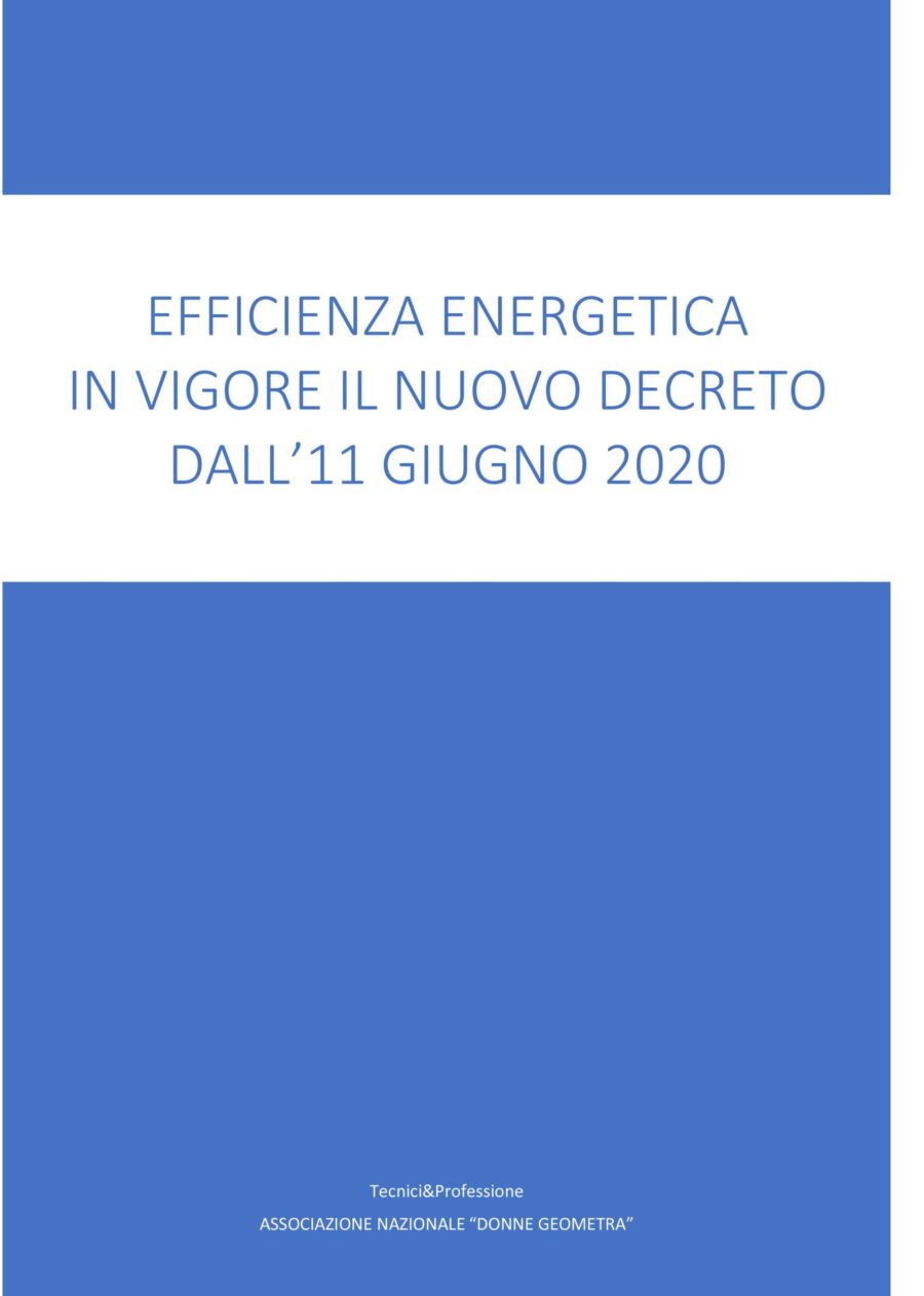 RISERVATO: EFFICIENZA ENERGETICA