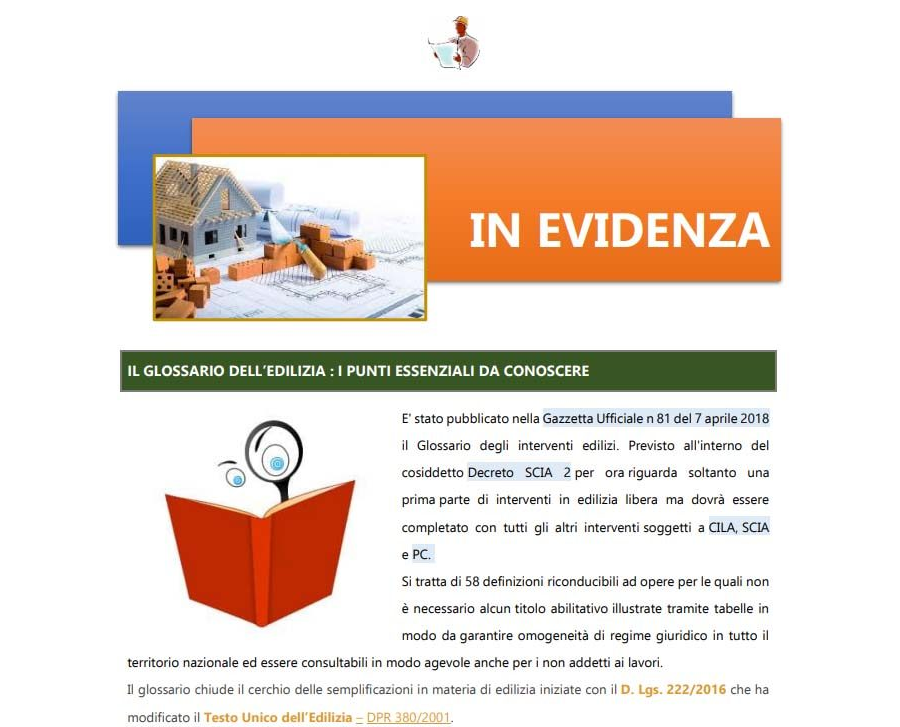 Il nuovo glossario dell