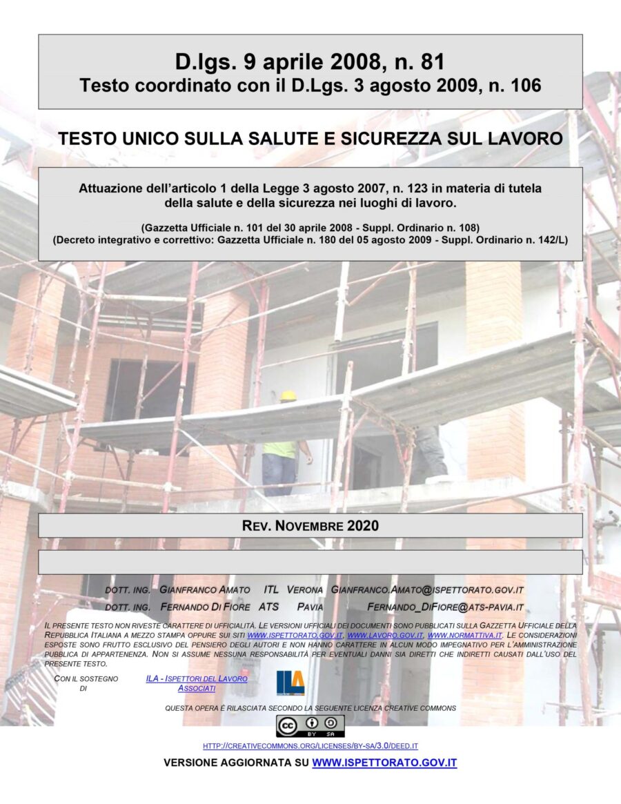Testo Unico sulla Sicurezza (solo SOCI iscritti)