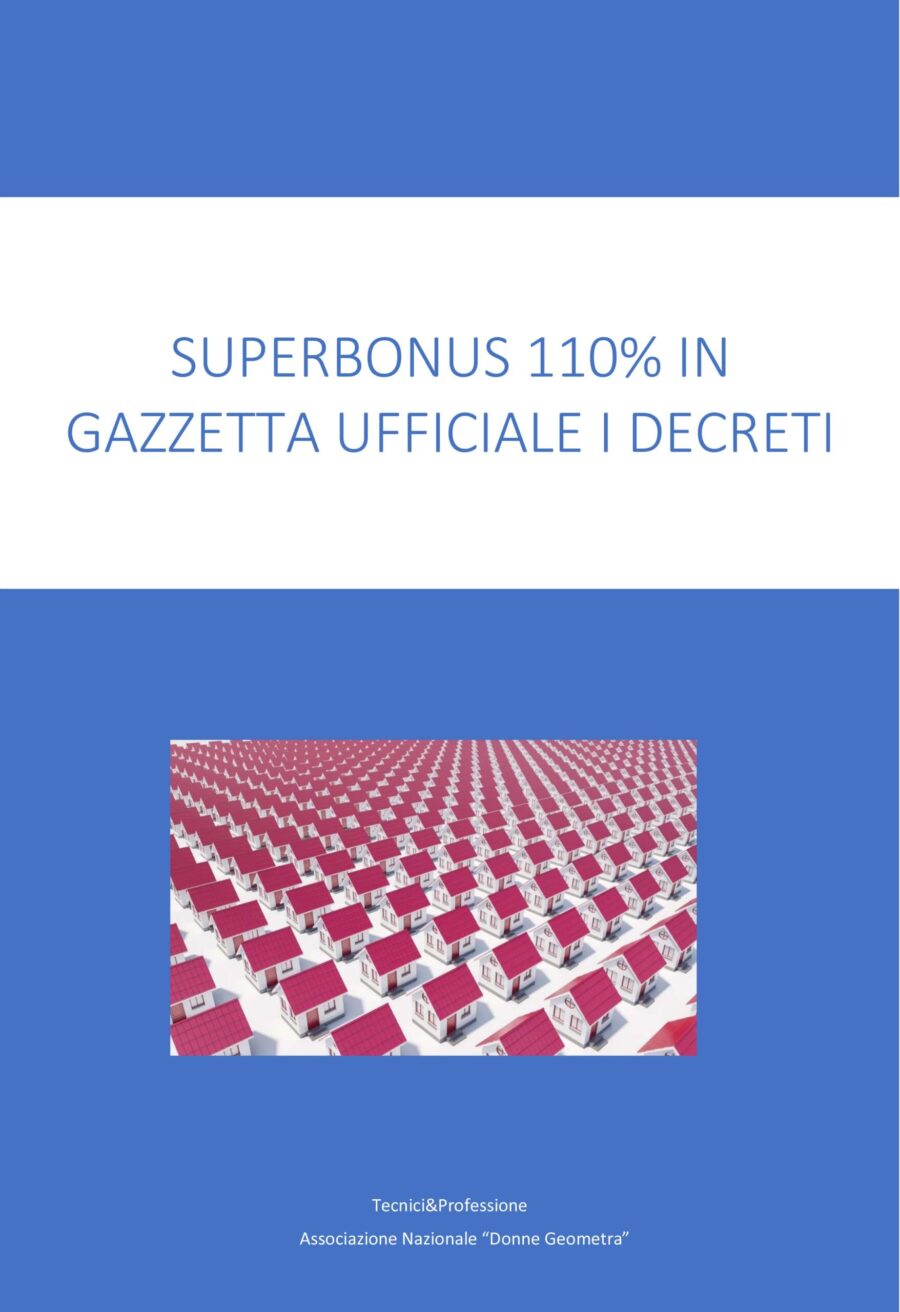 SUPERBONUS REGOLE DECRETI (solo soci iscritti)