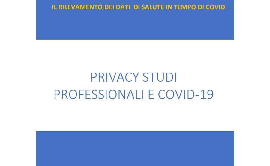 Privacy e Covid (solo SOCI iscritti)