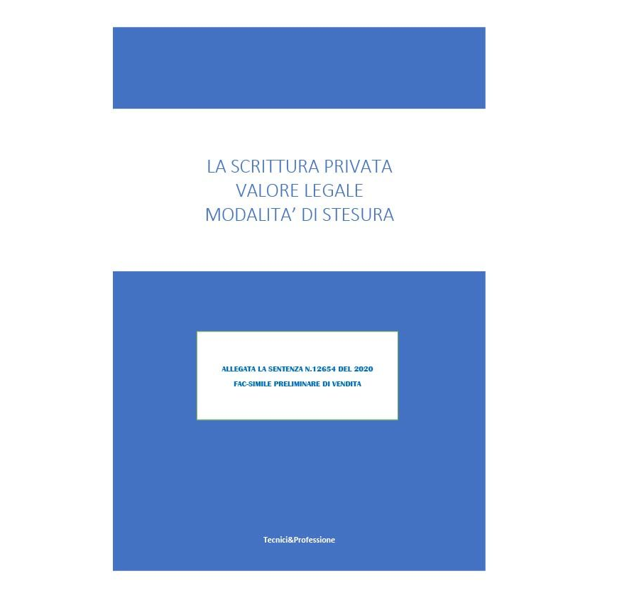 Preliminare di compravendita (solo SOCI iscritti)