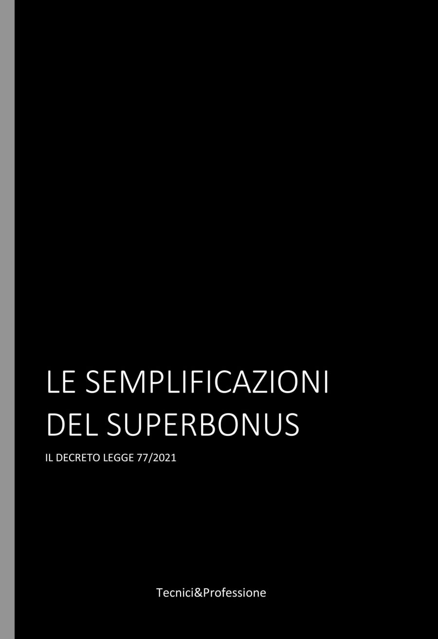 Semplificazioni Superbonus (solo SOCI iscritti)