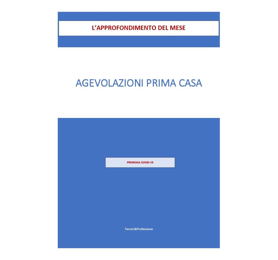 Agevolazioni Prima Casa