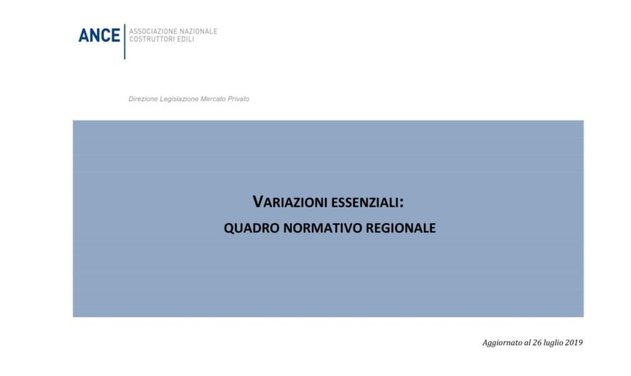 Variazioni Essenziali al Progetto Approvato (solo SOCI iscritti)